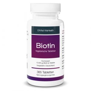 Hochdosierte Biotin Tabletten von Exvital
