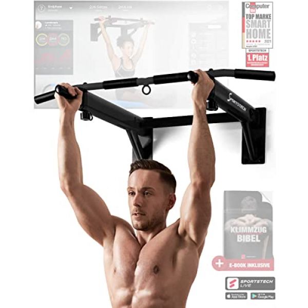 Sportstech 4-in-1 Klimmzugstange KS300 zur Wandmontage