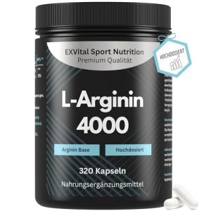 Hochdosierte L-Arginin-Kapseln 4000 von Exvital