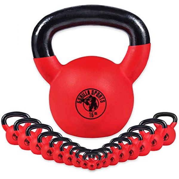 Gorilla Sports Kettlebell – Riesige Gewichts-Auswahl und aus Gusseisen